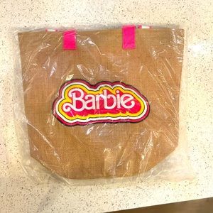 New Barbie Tan Pink Retro Beach Tote Bag